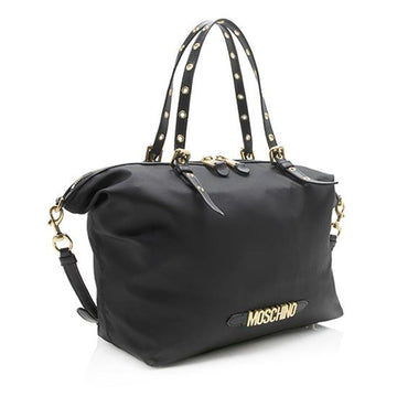 Moschino Nylon Leather Tote