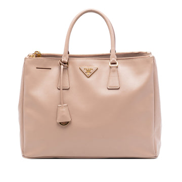 Double Zip Lux Tote Saffiano Leather Large