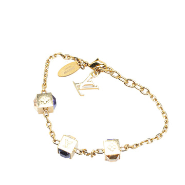 Gold Louis Vuitton Gold Plated Gamble Crystal Bracelet