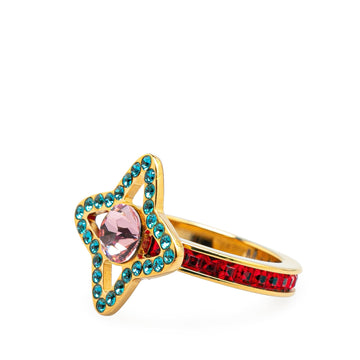 Gold Louis Vuitton Gold Plated Rhinestone Berg Eye Candy Ring
