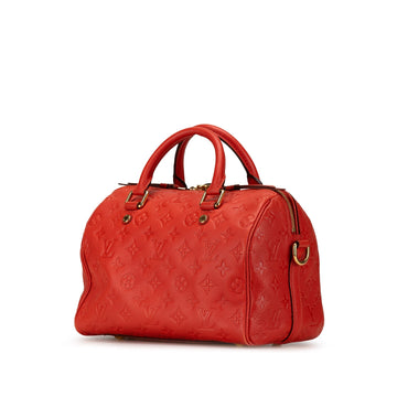 Red Louis Vuitton Monogram Empreinte Speedy Bandouliere 25 Satchel