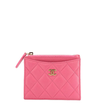 Top Quality Chanel Classic Zip Leather Leather Cardholder
