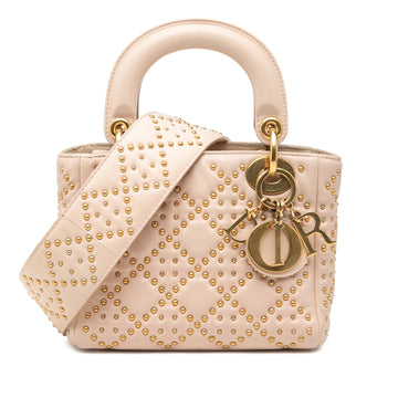 Supple Lady Dior Bag Cannage Studded Lambskin Mini