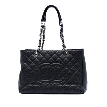 Grand Shopping Tote Quilted Caviar