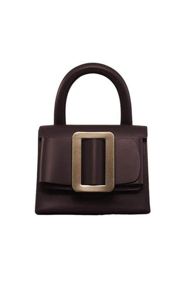 Oxblood Lucas 19 Buckled Leather Tote Bag