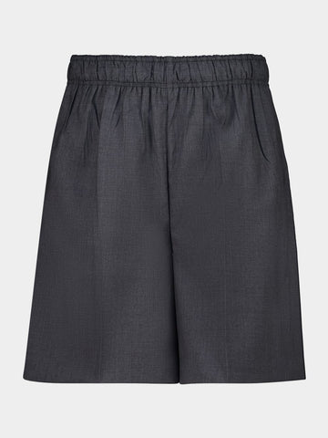 Ardesia Grey Superfine Virgin Wool Shorts
