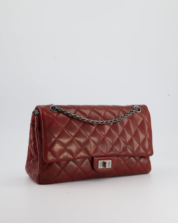 Chanel Deep Red Medium Reissue Bag in Leather Leather with Ruthenium Hardware