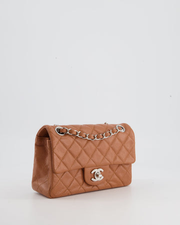 Chanel Caramel Mini Rectangular Bag in Leather Leather with Silver Hardware
