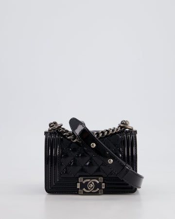 Chanel Black  Mini Boy Bag with Ruthenium Hardware