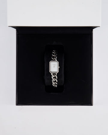 Chanel Stainless Steel Premiere H3253 Diamond and Mother of Pearl 26mm Quartz Watch