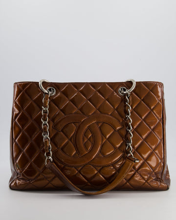 Chanel Bronze GST Grand Shopper Tote Bag in  Leather with Silver Hardware