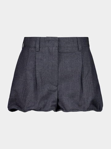 Anthracite Gray Grisaille Wool Shorts