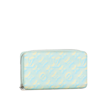 Blue Louis Vuitton Monogram Empreinte Summer Stardust Zippy Wallet