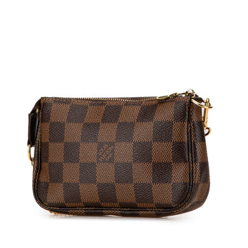 Brown Louis Vuitton Damier Ebene Trunks and Bags Mini Pochette Accessoires Shoulder Bag