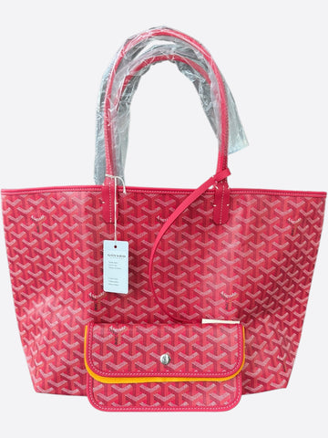 Goyard Fuchsia Pink Reversible St. Louis PM Tote Bag