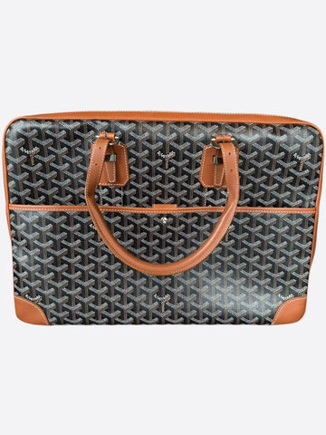 Goyard Black & Brown Ambassade Briefcase