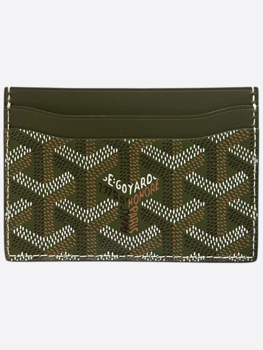 Goyard Khaki Saint Sulpice Card Holder
