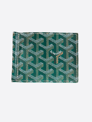 Goyard Green Money Clip Wallet