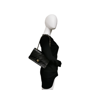 Chanel Classic Double Flap Medium Black Leather Gold
