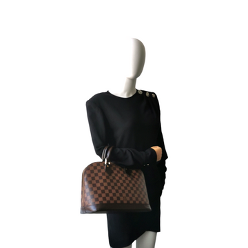 Louis Vuitton Alma PM Damier Ebene Leather/canvas