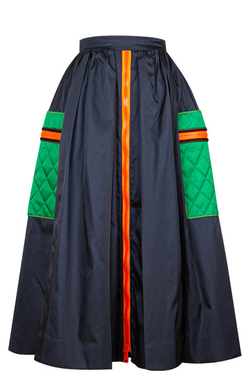 PRADA Skirt Nylon Blue Green