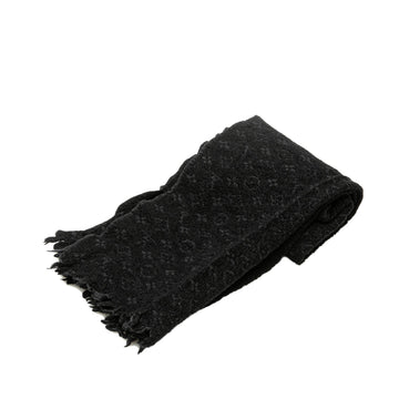 Black Louis Vuitton Monogram Classic Wool Scarf Scarves