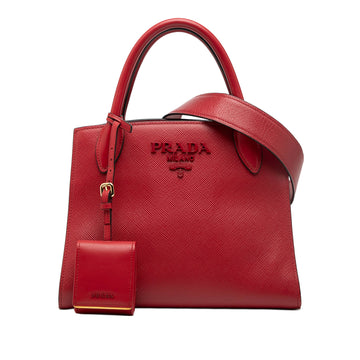 Monochrome Tote Saffiano with City Calf Small