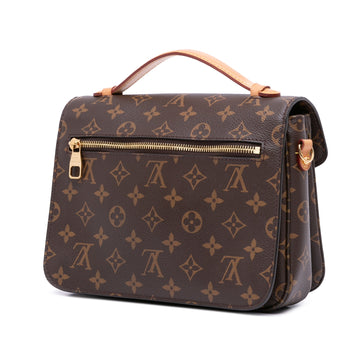 Brown Louis Vuitton Monogram Pochette Metis Satchel