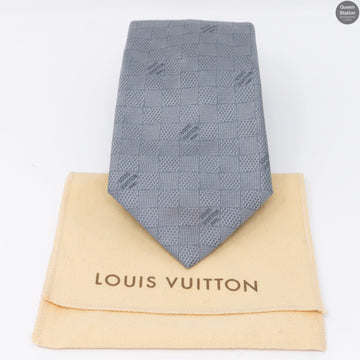 Damier Classique Gray Silk Tie