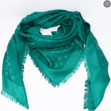 Green Monogram Shawl