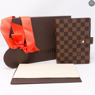 Medium Ring Agenda Cover Damier Ebene