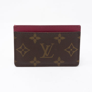 Card Holder Monogram Fuchsia