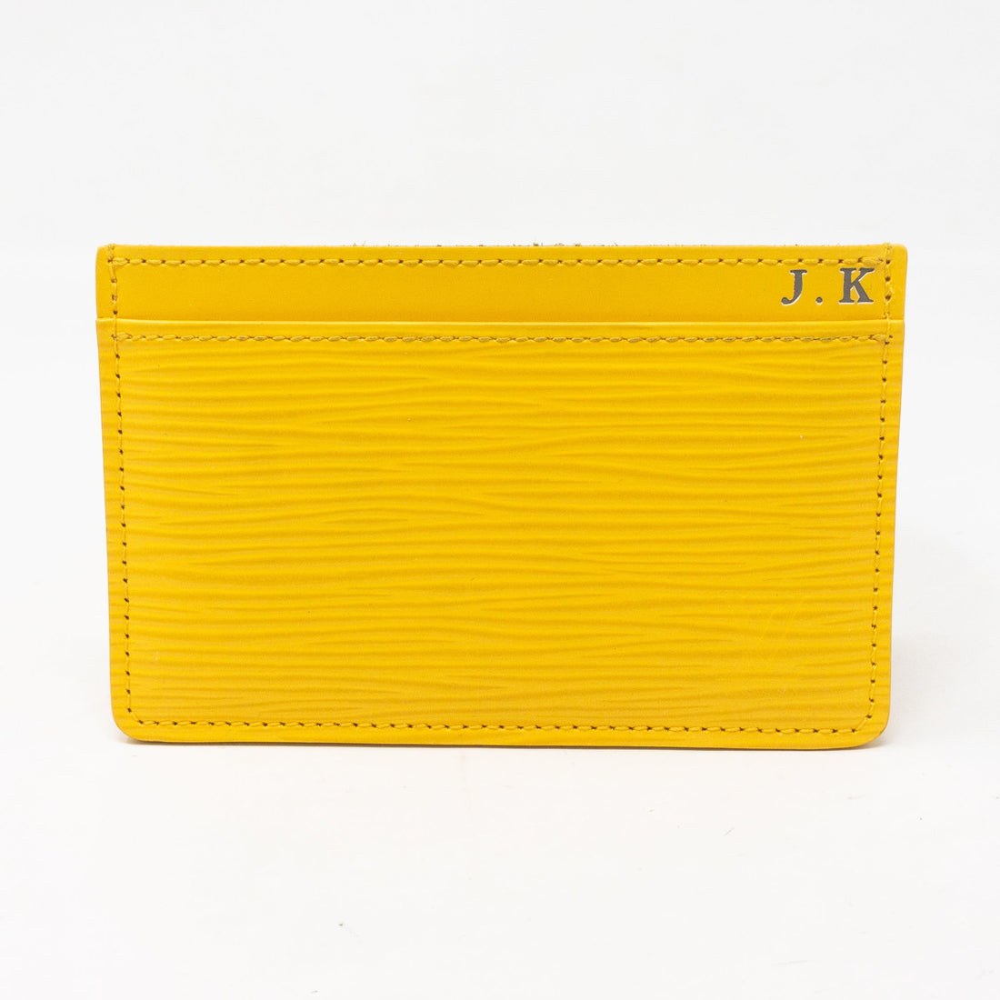 Card Holder Epi Leather Yellow