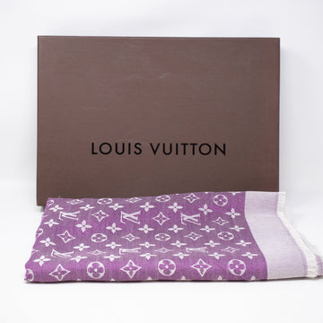 Monogram Denim Shawl Purple