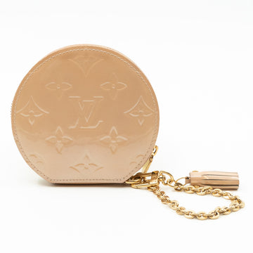 Round Coin Purse Vernis Rose Florentine