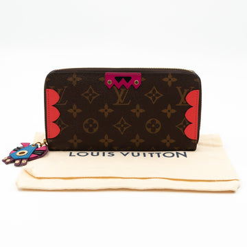 Zippy Wallet Flamingo Monogram Totem