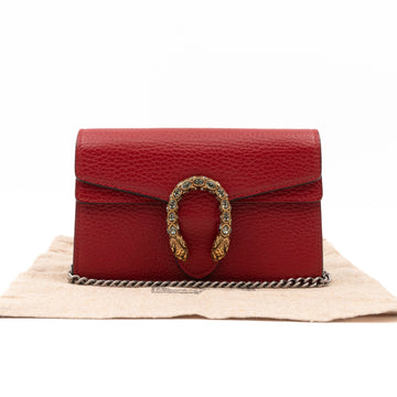 Dionysus Super Mini Red Leather