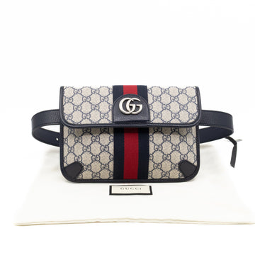Ophidia Small Belt bag GG Supreme Navy Leather 85/34