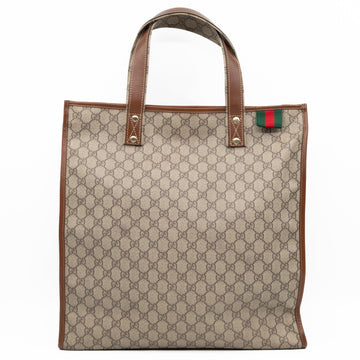 Web Loop Tote Large GG Supreme Canvas Brown