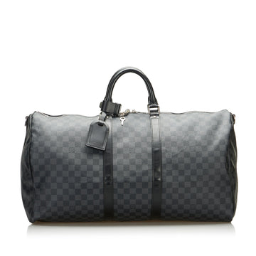 Louis Vuitton Keepall Bandoulière 55 Damier Graphite Leather/canvas
