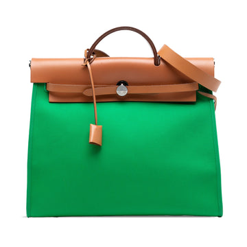 Herbag Zip Leather and Toile 39