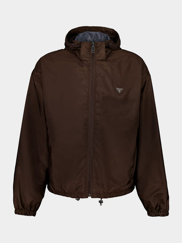 Cocoa Brown and Iron Gray Reversible Re-Nylon Jacket