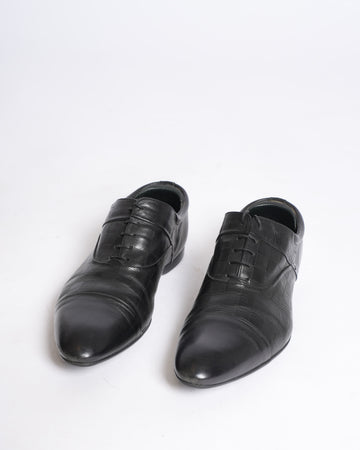 Louis Vuitton men's black lace-up formal shoes