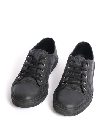 Gucci Men's Monogram Sneakers in Black