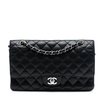 Classic Double Flap Bag Quilted Caviar Medium