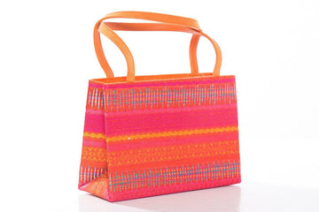 Stuart Weitzman Orange Evening Bag With Suede Trim