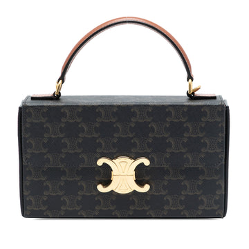 Triomphe Box Top Handle Bag Triomphe Coated Canvas