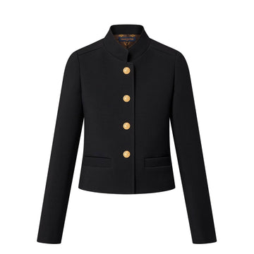 LV LV BUTTON OFFICER JACKET BLACK 1AGOKI