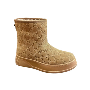 GG WOMENS BOOT GG SUEDE CANVAS BROWN