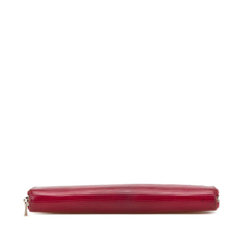 Red Louis Vuitton Epi Zippy Long Wallet